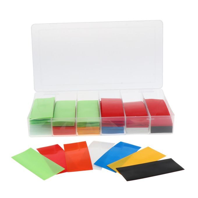 8Colors 280PCS Flat PVC Heat Shrink Tubing Battery Wrap 18500 18650