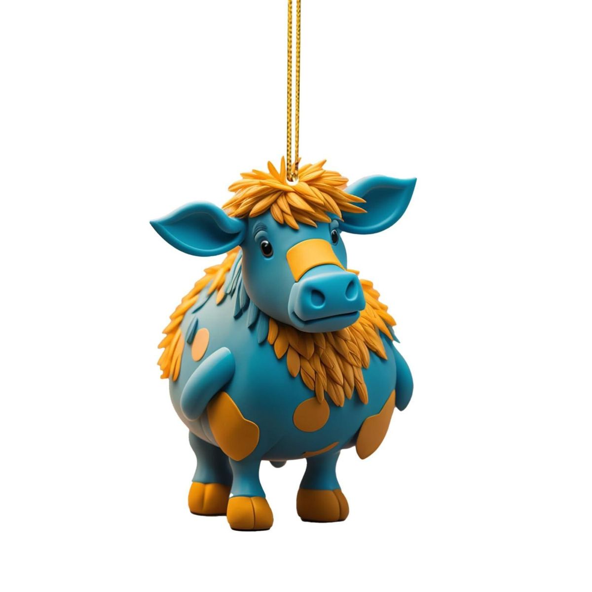 Cute Cartoon Cow Ornament Whimsical Cow Charm Adorable Acrylic for Car
