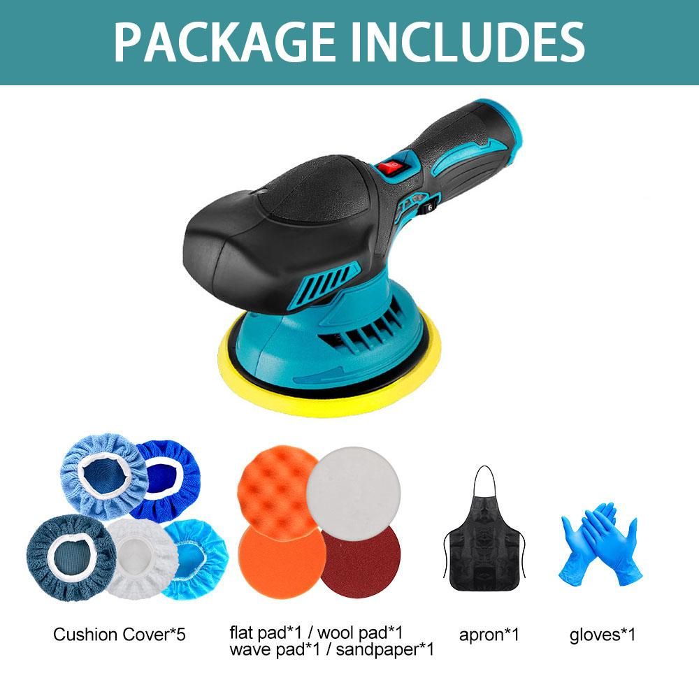 12V  Car er 6000RPM 6-Speed Adjustable Wireless Electric  Waxing hine Car Beauty Auto Washing Tool