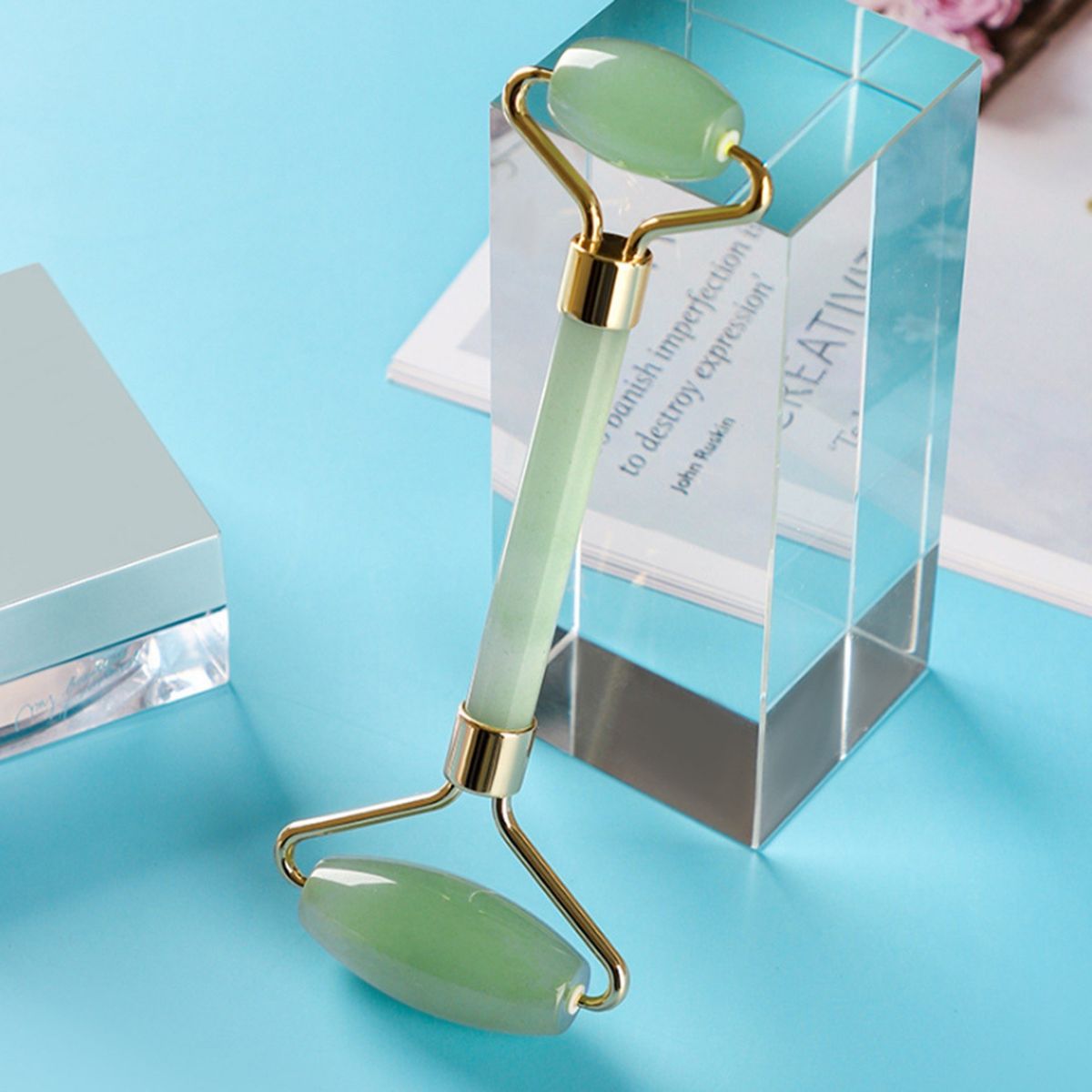 Natural Jade Roller Face Massager Dual-sided Roller