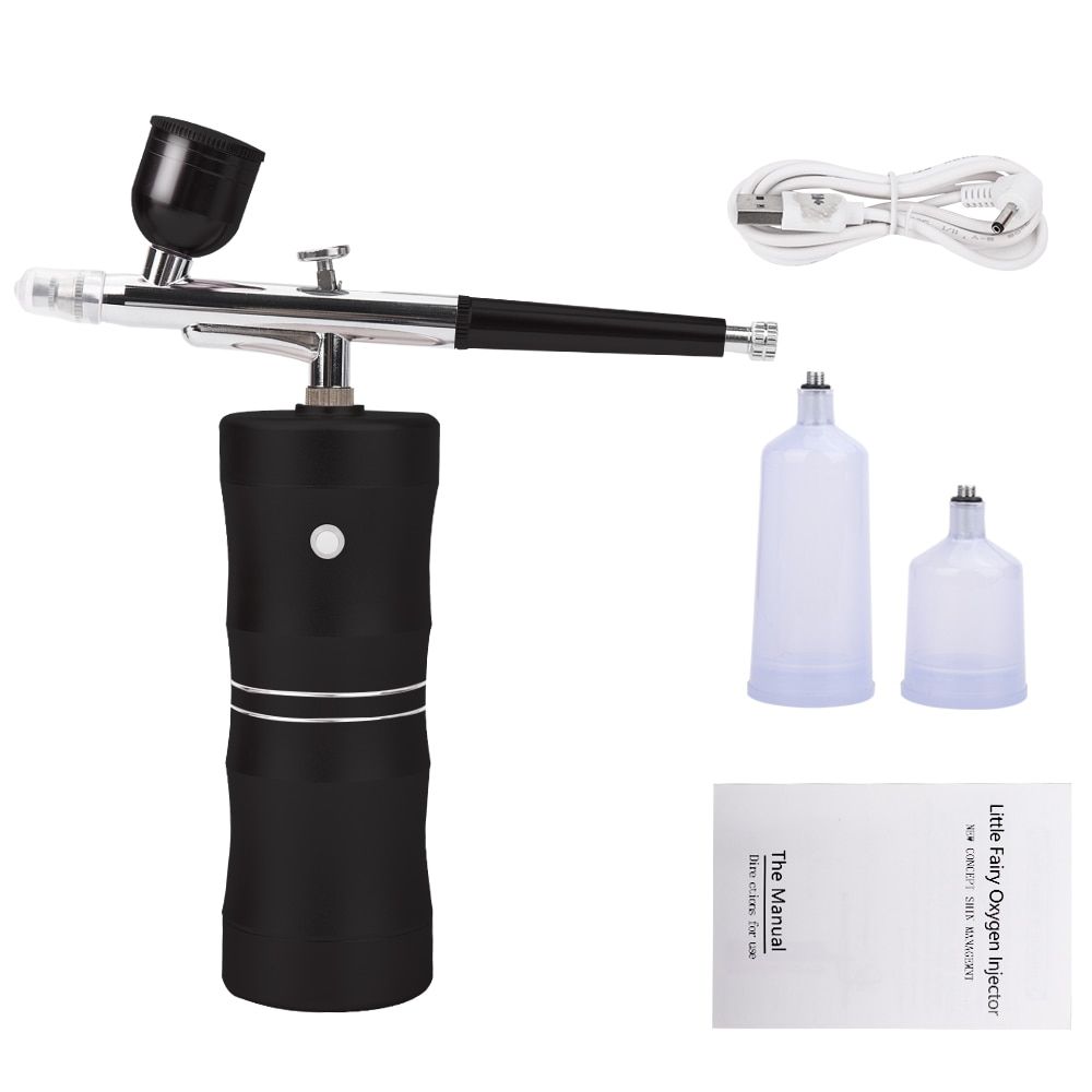 Mini Air Compressor Kit Air Brush Paint Spray Gun Airbrush For Nail Art Tattoo Craft Cake Nano Fog Mist Sprayer Oxygen Machine
