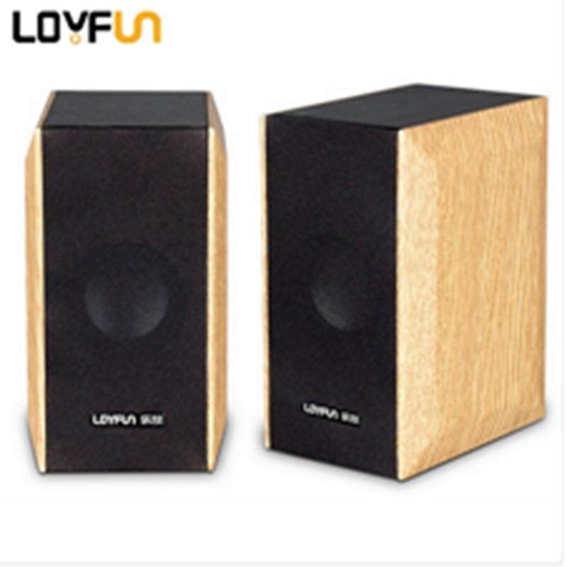 LOYFUN M50 High Sound Quality USB 2.0 Wooden Speakers Maple