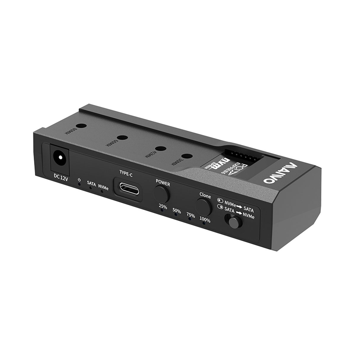 Dual Bay M2 Nvme Case and SATA HDD Docking Station Type C Docking Station 35Quot Clone Duplicator US Plug