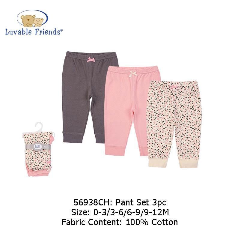 Brown And Peach Pant Set 3pc