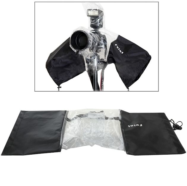 Anti-Rain Cover Wit 20cm Lens & 15cm Flashlight Cover