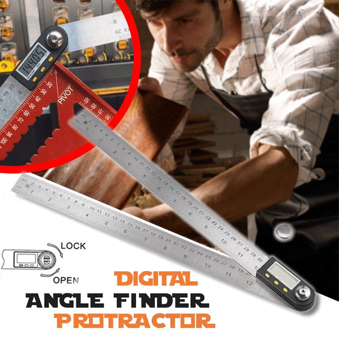 Digital Protractor Angle Ruler Angle Finder Meter Plastic/Stainless Steel 360 Goniometer Inclinometer 0-500mm