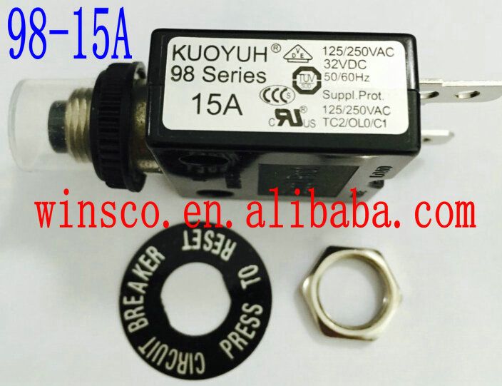 98-15A Waterproof Cap 100% NEW KUOYUH CIRCUIT BREAKER 98