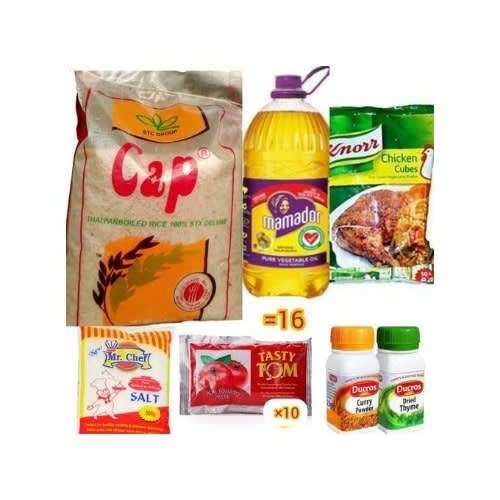 Cap-best Rice 10kg + Tomato Paste With Vegetable Oil - Thyme And Knorr Chicken - Gift Pack