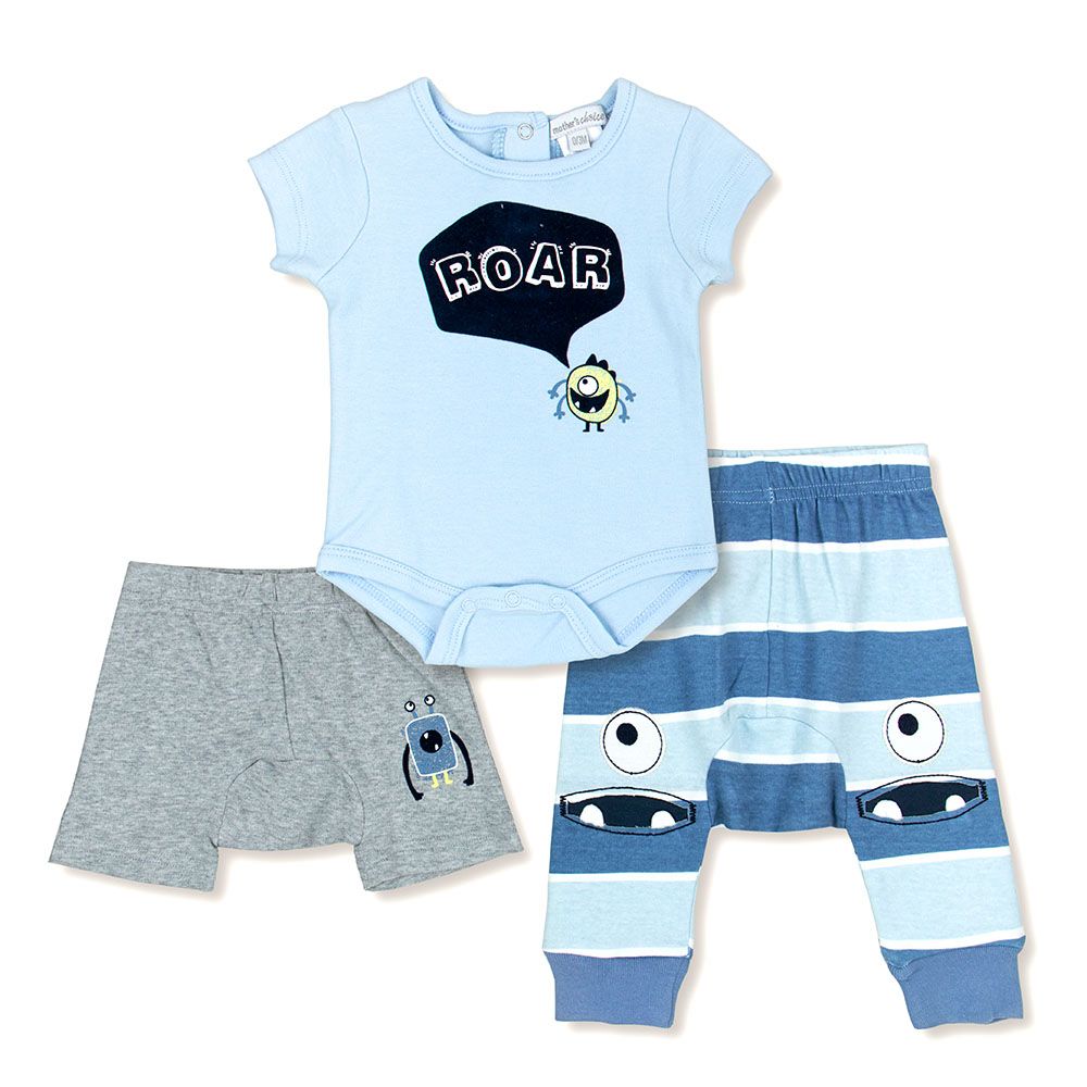 Cotton Newborn Infant Baby Short Sleeved Romper Pants Set