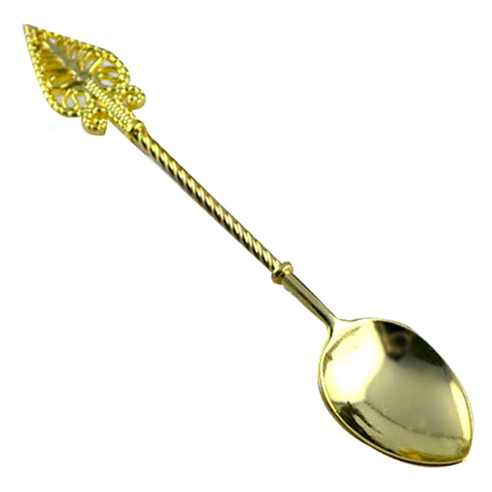 Metal Vintage Staff Wand Shape Handle Ice Cream-Golden
