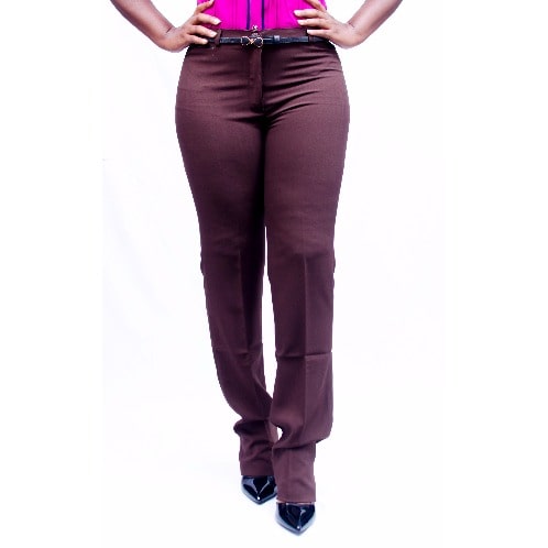 Formal Cotton Trouser-Brown
