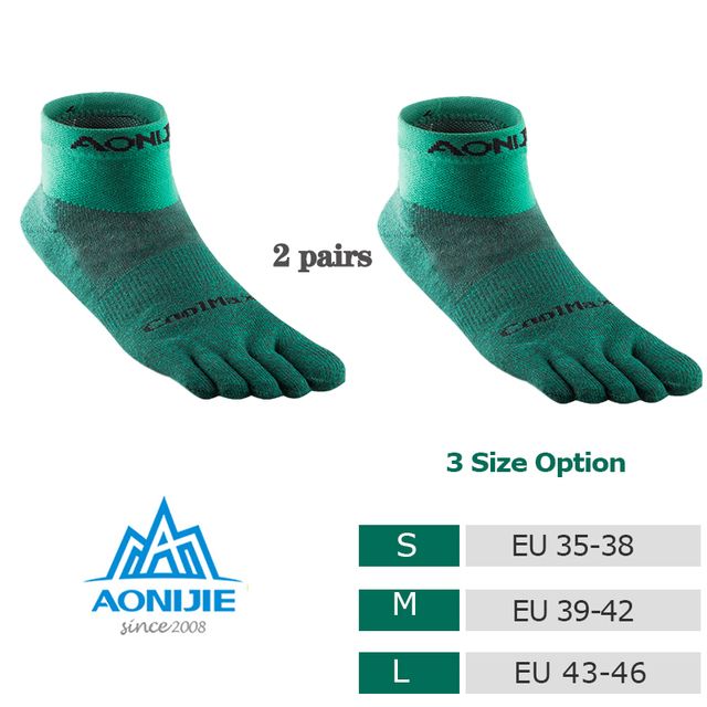 -Toe -Socks -New -Coolspec -Run -Five E4109 Green 2pairs_S