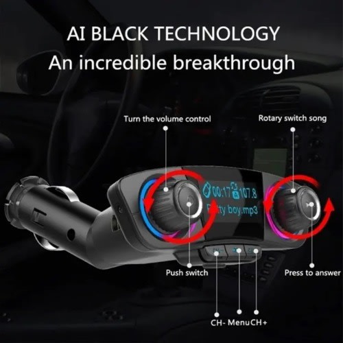 Bluetooth Hands-free Car Kit With Fm Transmitter  Usb Charging Port
