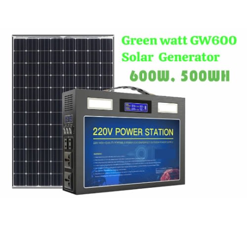 Greenwatt Gw600 Solar Generator - 600W/500wh