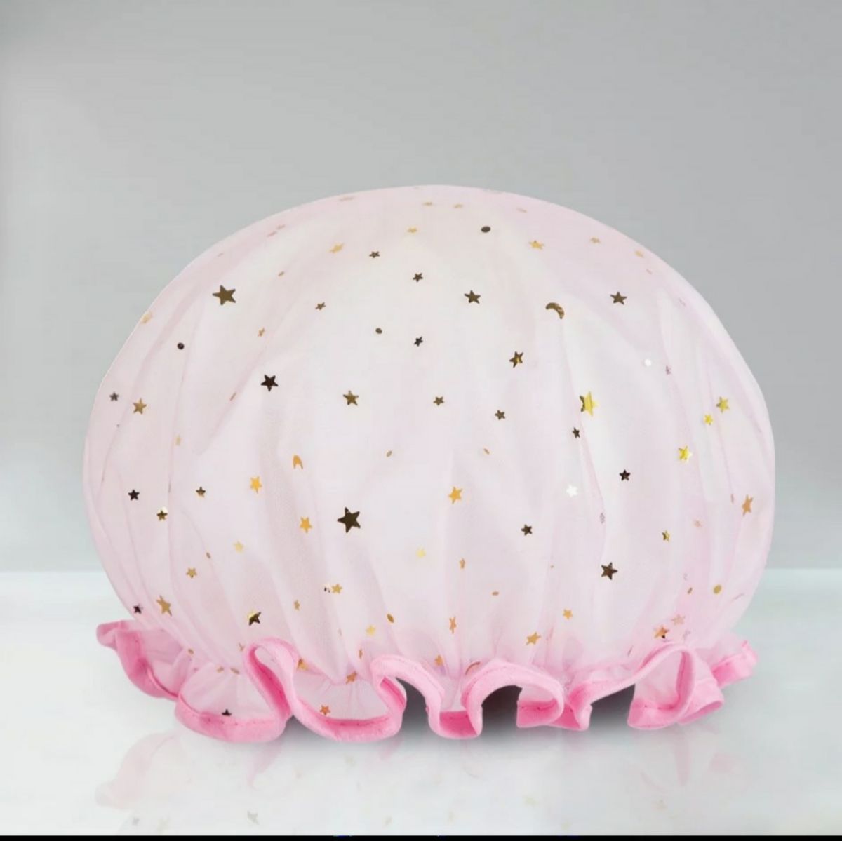 Shower Caps, Double Layers Bath Hat , Reusable Waterproof