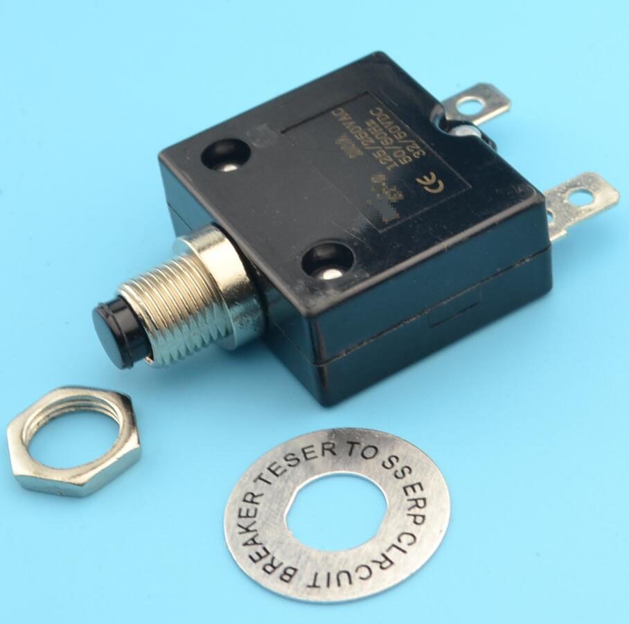 Circuit Button Overload Reset 3pcs Push Breaker 20A