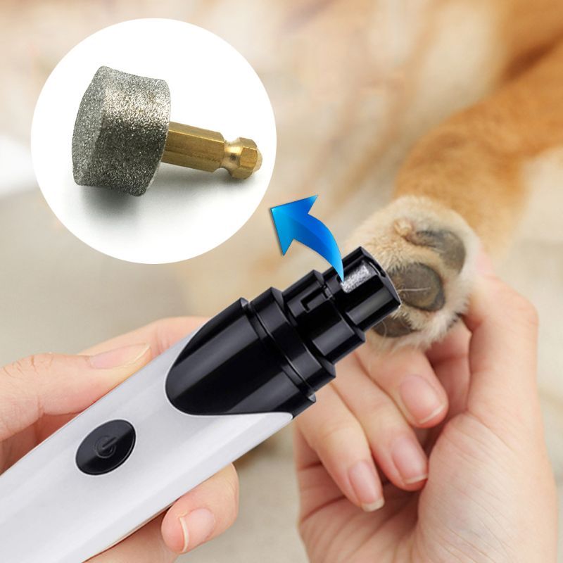 Dog Pet Nairinder Machine Head Rechargeable Cat Nails Clipper Trimmer Replaceable Grinding Wheel
