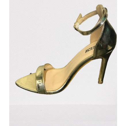 Ladies Heeled Sandals - Gold