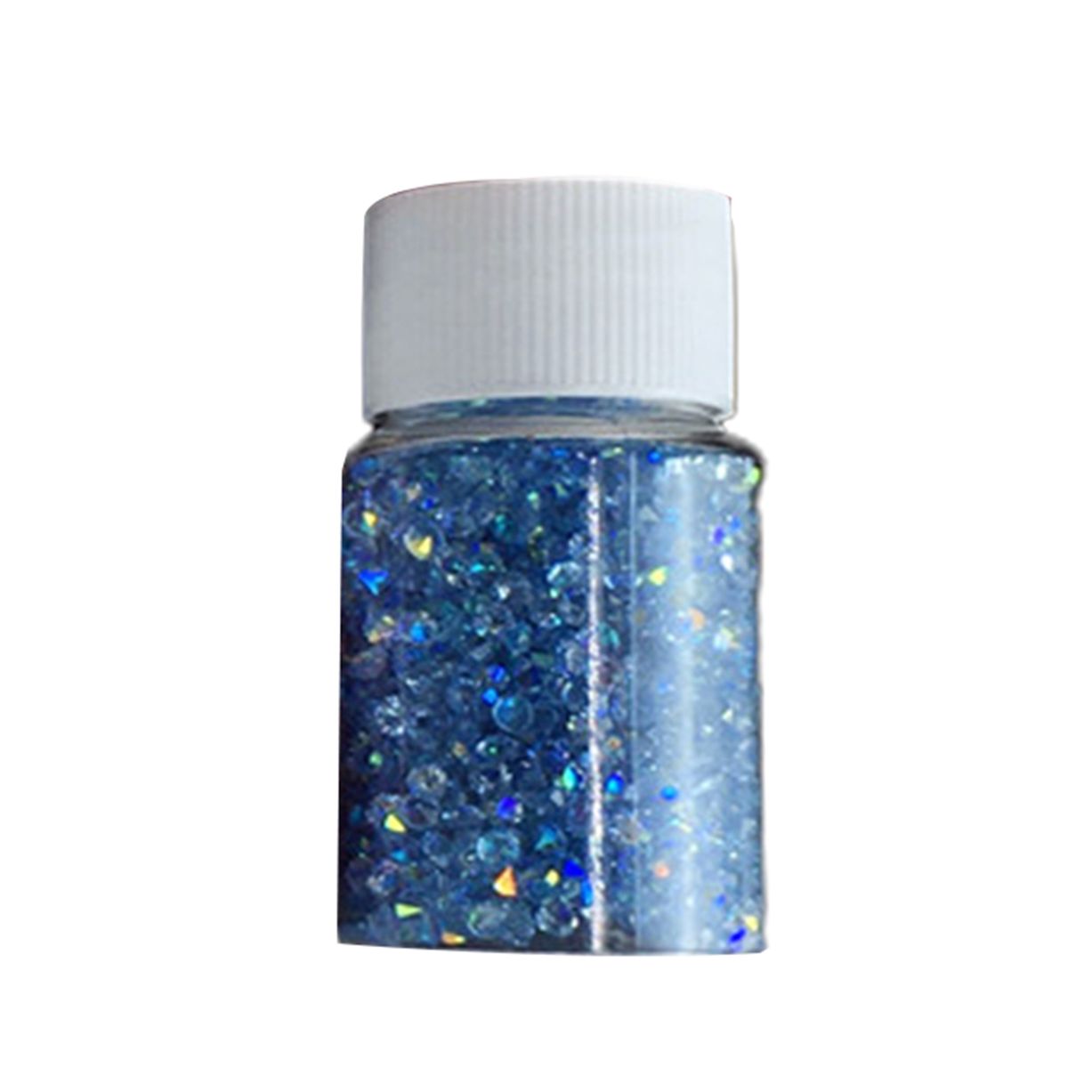 30ml Crystal Nail Glitter Multi Colors 3D Visual Effect Nail Gems Light Blue