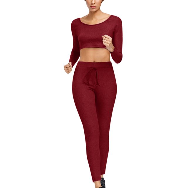 Vertvie Sweaters Winter S Women Two Piece Outfits C-red_S