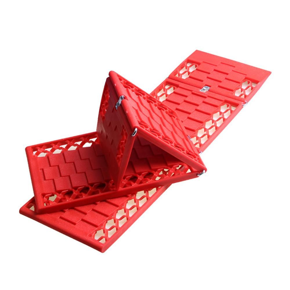 2Pcs Car Emergency Escape Plate Traction Mat Tire Grip Aid Foldable Non-Slip for Most SUVs Cars & Vans from Snow Ice Mud Sand