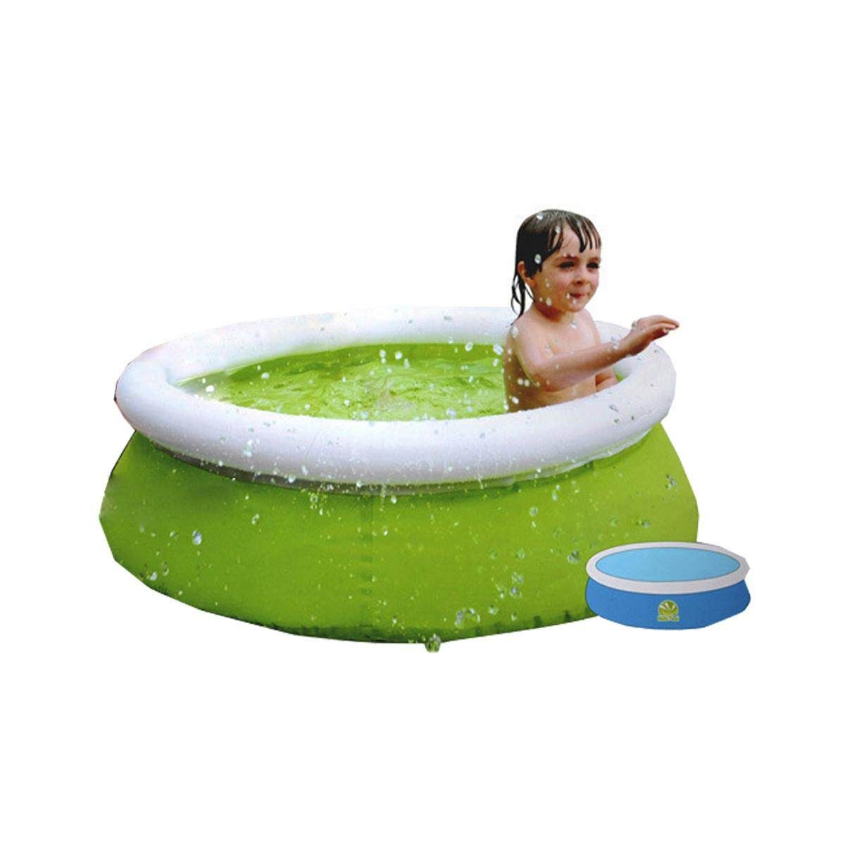 4-10Ft Summer Inflatable Swimming Pool Family Swim Outdoor Indoor Playing Ground Pool Children Kids Adult Green 122 * 35cm