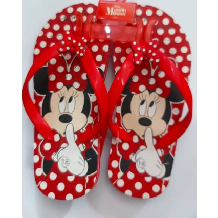 Minnie Girl Slippers- Red