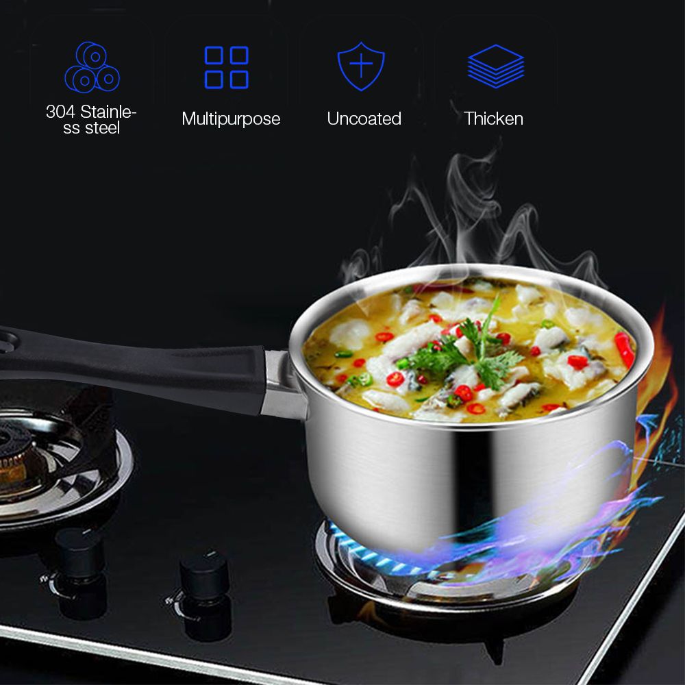 6pcs Set Stainless Steel Cookware Pot Non-stick Pan Gas