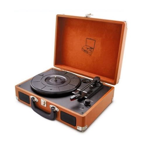 Altius Vintage Suitcase Turntable - Brown
