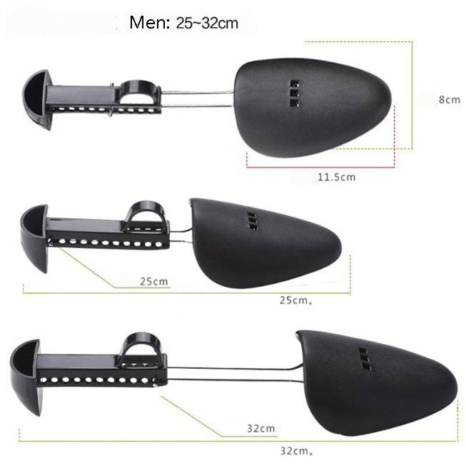 1 Pair Shoe Stretcher Shoe Trees For Women Men Black Brown Adjustable Expander Extender For Shoes Support Keeper UniSolid