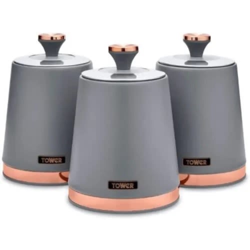 Tower Dry Cavaletto Storage Canisters For Coffee / Sugar & Tea - Set Of 3 - 1300ml