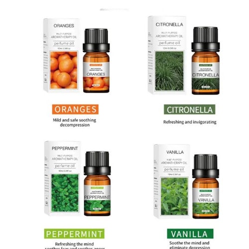 Plant Scented Diffuser Aromatherapy Oil - 10ml X 4