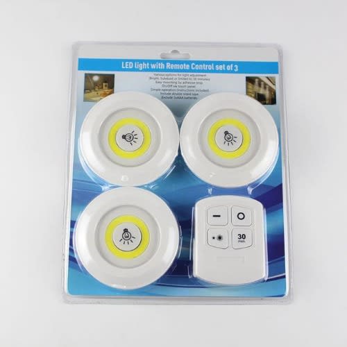 Set Of 3 LED Light With Remote Control