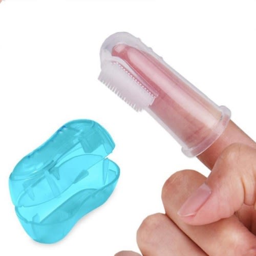 Baby Soft Silicone Finger Toothbrush With Case