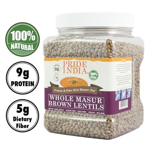 Whole Brown Crimson Lentils Protein & Fiber Masoor 3.3lbs