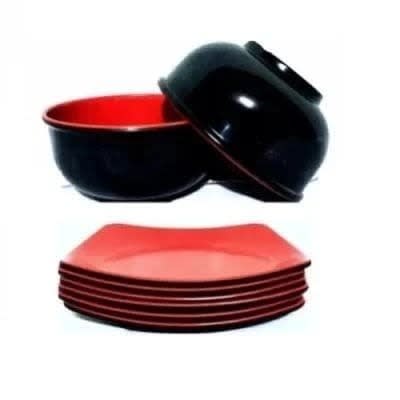 6 Cereal Bowl + 6 Breakfast Plate Set - 12 Pieces