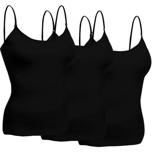 3 Pieces Ladies Camisole - Black