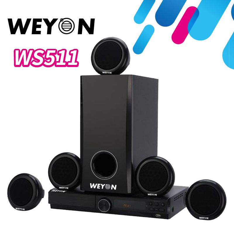 WS511 5.1ch Blutooth Speaker  Home Threater - Black