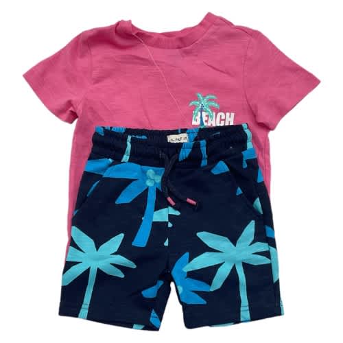 Girls 2 Pcs Beach Days Top And Short Set
