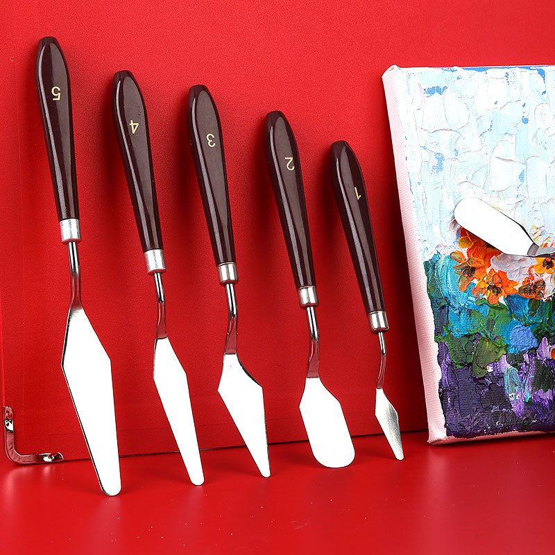 5 Painting Knives Stainless Spatula Palette Knife