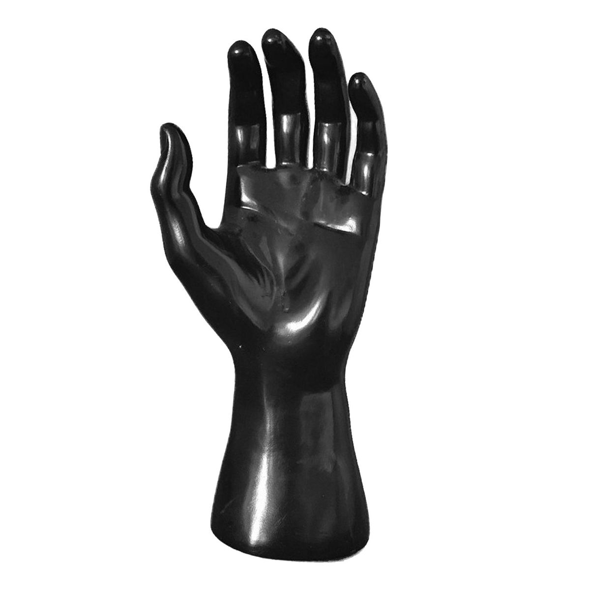 Male PVC Hand Model  Gloves Jewelry Display Black Left