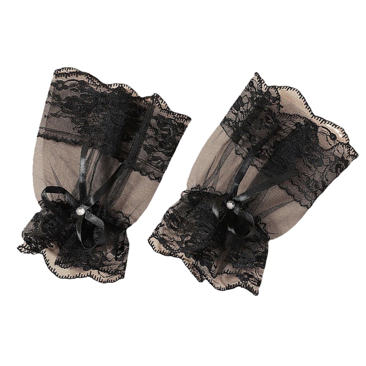 Mesh Lace Gloves Lace Gloves for Women Black