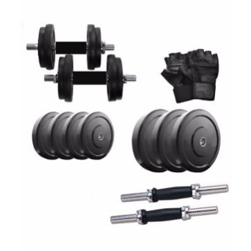 15kg Dumbbell Set + Free Gym Gloves. 7.5kg each