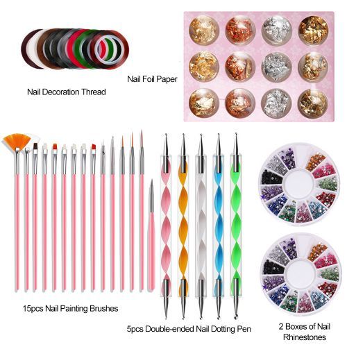 Nail Art Tools Kit UV Nail Painting Brush Set Dotting Pen