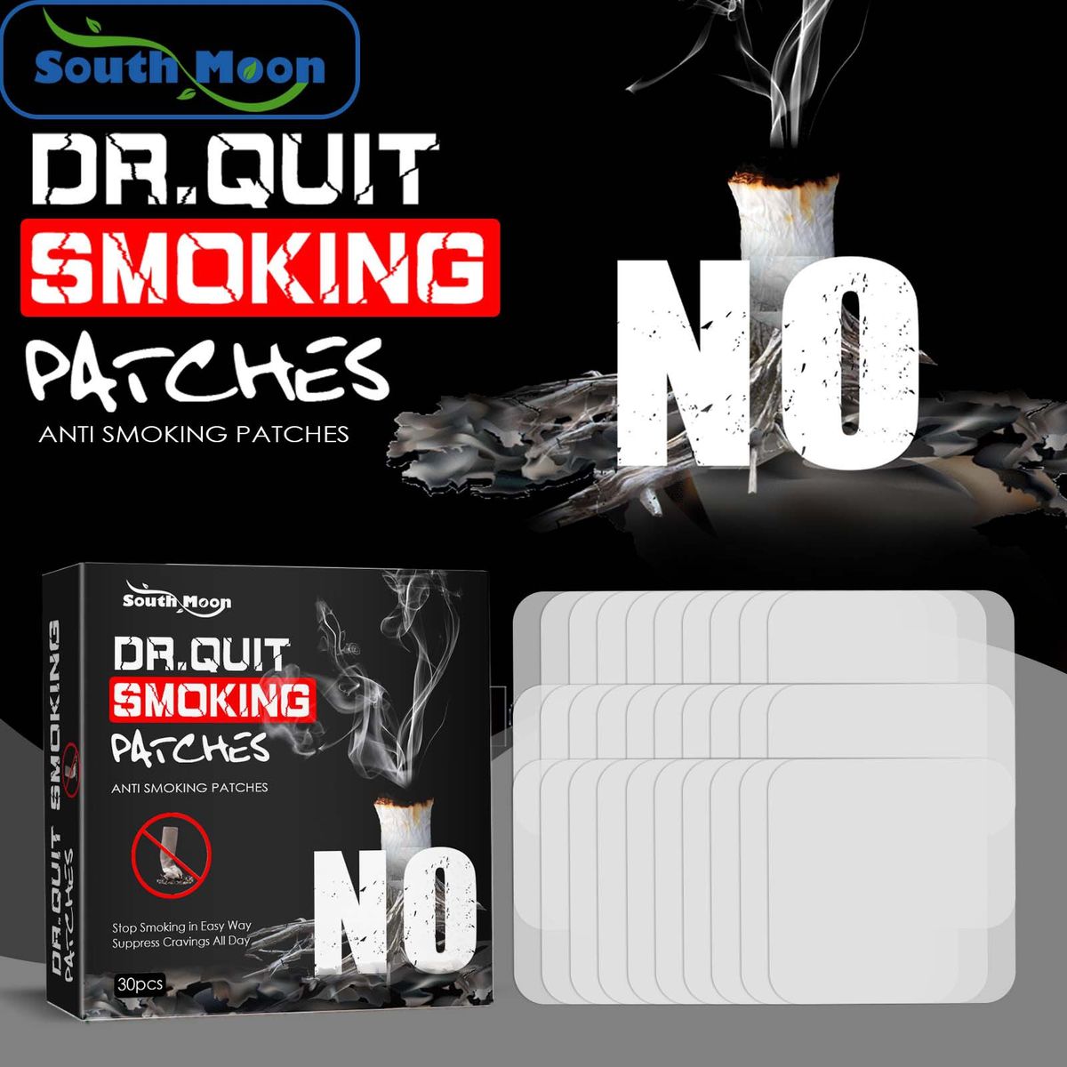 30Pcs Anti Smoking Aid Patch Smoking Cessation Quit Smoking