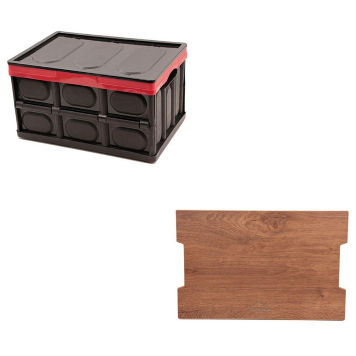 COOLCAMP Outdoor Camping Collapsible Storage Box Multifunctional Folding Storage Box Car Storage Box Picnic Table Shelf