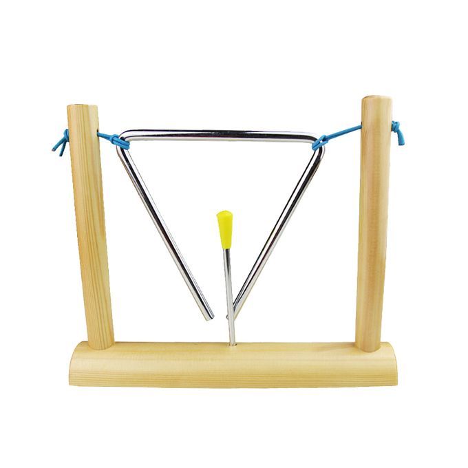 6-inch Triangle Instrument With Striker And Wood Stand