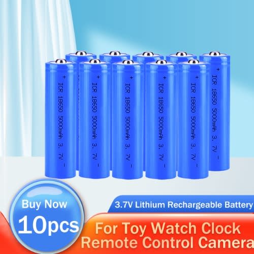 Lithium Rechargeable Battery For Flashlight-10Pieces-  3.7v -5800mAh