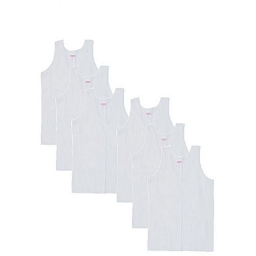 Boy's Underwear Vest - 6 In 1 - White