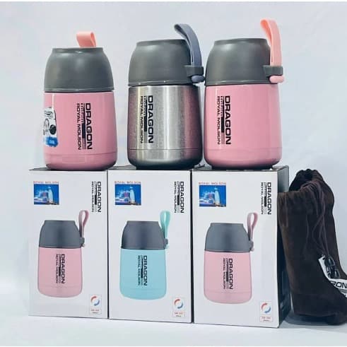 3-PACKS Steel Insulated Food Vacuum Flask Multicolour- 550ml Each
